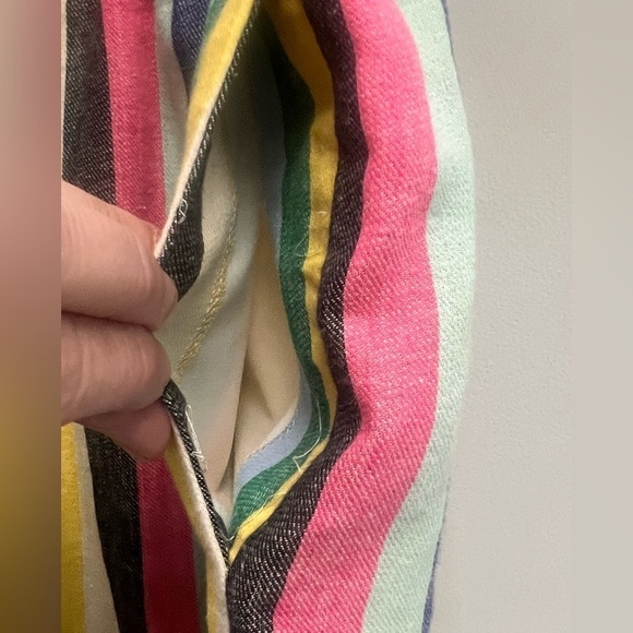 J. CREW Women’s Rainbow Striped Linen Skirt - Size 00 - Picture 2 of 7